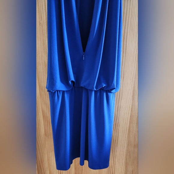 Jessica Simpson Royal Blue Silver Chain Collar Mini Dress - Picture 3 of 6